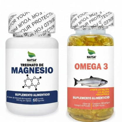 Treonato de magnesio + Omega 3 | Kit Memoria y Concentración