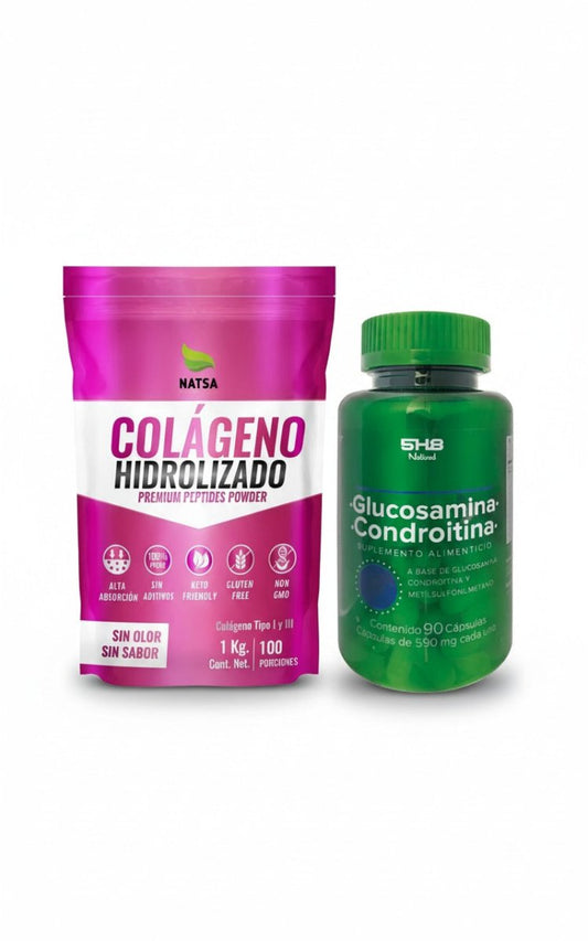 Glucosamina Condroitina + Colágeno Hidrolizado | Kit Articulaciones y Movilidad