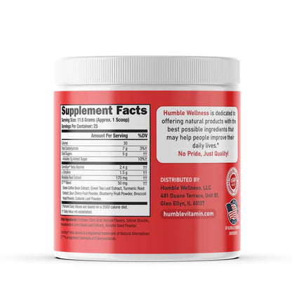 Beta Alanina, L-Citrulina y Rhodiola, 287.5g de Humble | Pre - Entrenamiento con Energía y Enfoque | 25 servicios