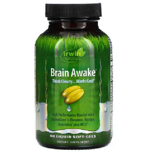 Brain Awake con L-Teanina y MCT, claridad mental, 60 cápsulas