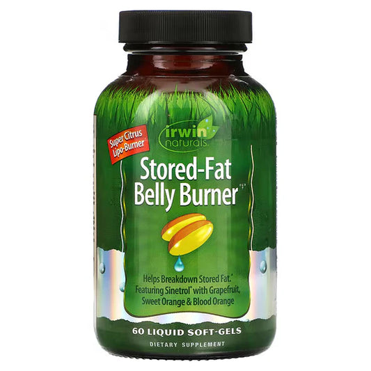 Sinetrol, Toronja y Naranja Dulce - Stored Fat Belly Burner de Irwin Naturals | Apoyo de la función metabólica - Control de peso | 60 Cápsulas Blandas