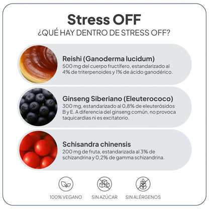 Stress OFF de IVB | Reishi, eleuterococo y schisandra | 60 Cápsulas