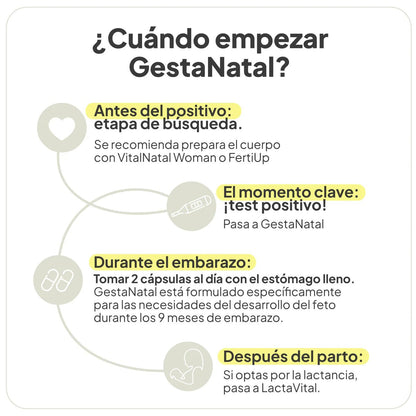 GestaNatal de IVB | Multivitamínico y mineral Prenatal Completo| 60 Cápsulas