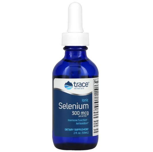 Selenio Iónico Líquido 300mcg de Trace Minerals | Acción antioxidante y de apoyo para la función cardiovascular y hormonal del organismo  | 59ml