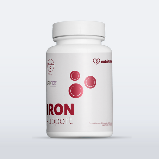 Iron Support con Vitamina C 600mg de NutriADN  para una mejor absorción del hierro | 90 cápsulas vegetales