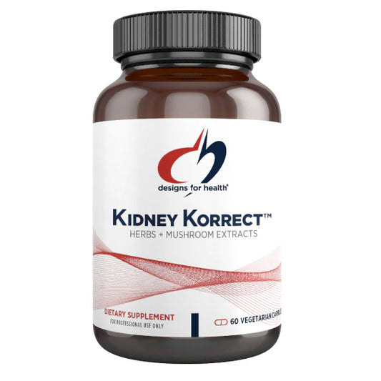 Cordyceps, Astrágalo, Ginseng - Kidney Korrect™ de Designs for Health | Apoyo de la Función Renal | 60 Cápsulas Vegetarianas