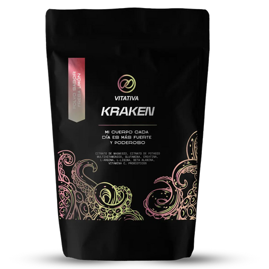 Multivitamínico, Aminoácidos, Citrato de Potasio y Magnesio de Vitativa - Kraken | Rendimiento Deportivo | Presentación de 900g de diferentes sabores