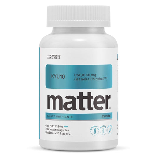 Kyu10 Ubiquinol CoQ10 Matter | Energía Celular | 60 cápsulas