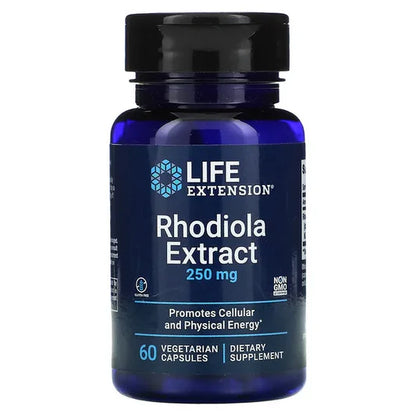 Extracto de Rhodiola 250mg de Life Extension | Contribuye a disminuir el estrés y ansiedad | 60 cápsulas vegetarianas