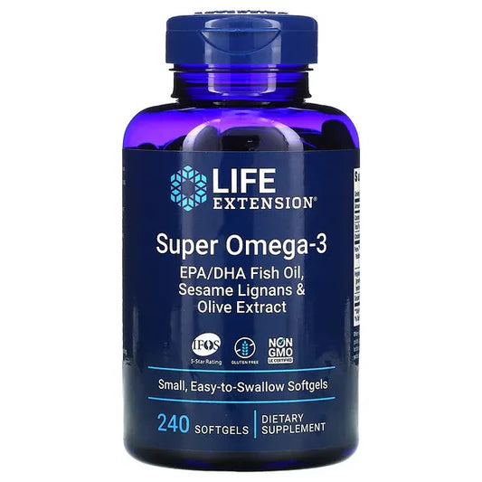 Life Extension | Súper Omega-3 | EPA + DHA | Salud cognitiva | 240 cápsulas