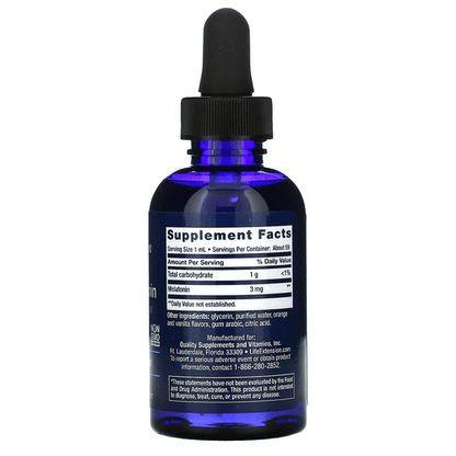 Melatonina líquida 3mg sabor citrus - vainilla de Life Extension  | Contribuye a promover un sueño y descanso reparador | 59ml