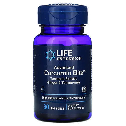 Curcumina Avanzada Elite 500mg de Life Extension | Apoyo Cardiovascular e Inmune que favorece la función celular | 30 cápsulas blandas