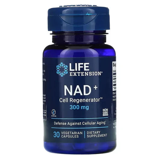 NAD+ Regenerador celular 300 mg de Life extension | Ayuda en la producción de energía celular y el funcionamiento óptimo del metabolismo | Incluye cita con nutriólogo | 30 cápsulas vegetarianas