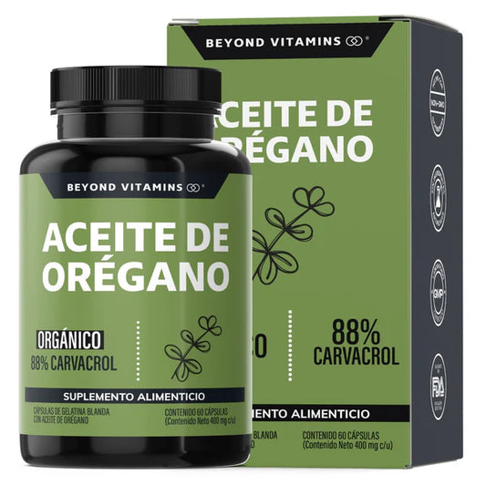 Aceite de orégano Beyond Vitamins 88% Carvacrol |  |60 cápsulas