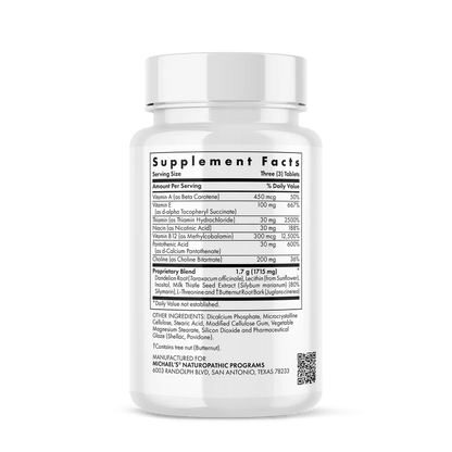 Cardo mariano, Raíz de diente de león y Lecitina 1715mg + Vitaminas de Michael's Health | Estimula el metabolismo de grasas y toxinas | 60 tabletas vegetarianas