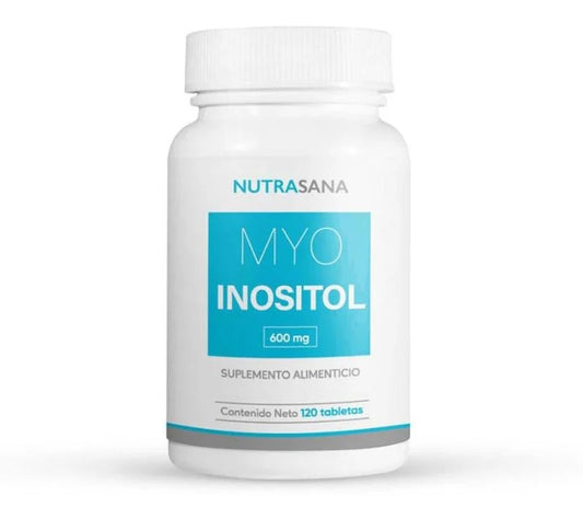 Myo Inositol 600mg de Nutrasana | Formulado para contribuir en la función reproductiva y metabólica | 120 tabletas vegetales