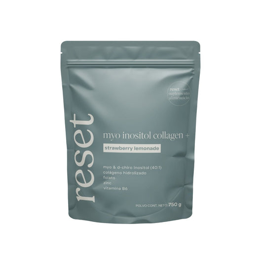 Myo inositol, D-chiro inositol, Colágeno Hidrolizado, Vitamina B9 (metilfolato), Zinc y Vitamina B6 | Myo Inositol Collagen Reset | 750 g