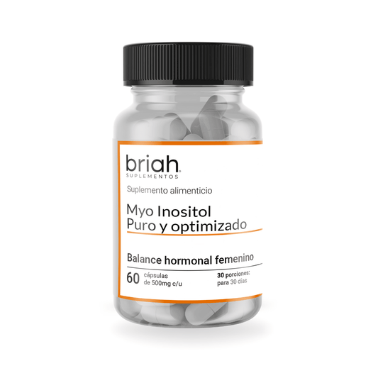 Myo Inositol Puro y Optimizado de Briah | Balance Hormonal Femenino | 60 Cápsulas