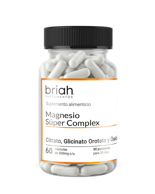 Magnesio Súper Complex | 4 tipos de Magnesio + Vitamina b6 | 60 Cápsulas