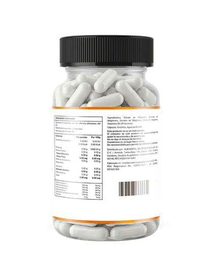 Magnesio Súper Complex | 4 tipos de Magnesio + Vitamina b6 | 60 Cápsulas