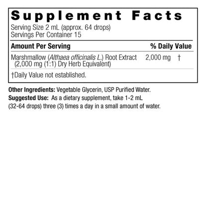 Raíz de malvavisco 2000mg de Nature's Answer | Propiedades naturales que actúan como calmantes y beneficios para el sistema digestivo | Gotero de 30ml