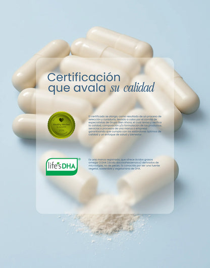 Mind Support de NutriADN Bitartrato de Colina y DHA | Fórmula para memoria, concentración y rendimiento cognitivo | 60 cápsulas