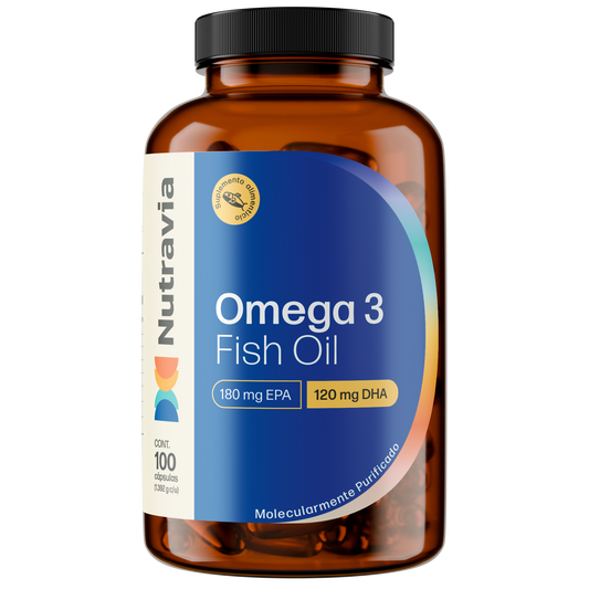 Omega 3 1000 mg para Mejorar Circulación y Memoria | Nutravia | 100 Cápsulas