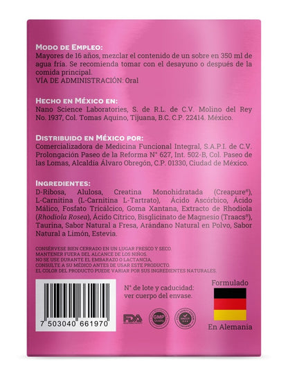 Creatina + L-Carnitina Mommy Energy de Matter | Favorece enfoque mental, manejo del estrés | 20 sobres 10 gr