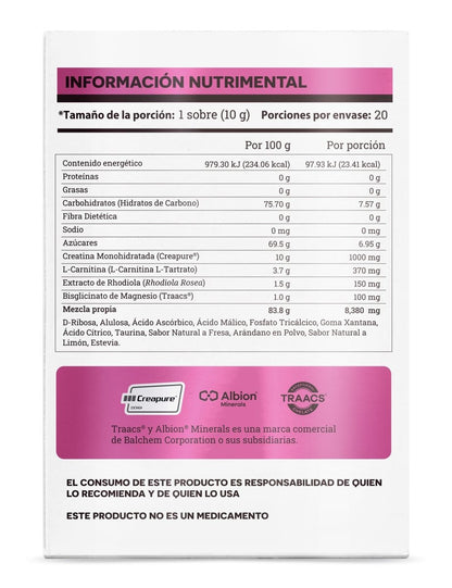 Creatina + L-Carnitina Mommy Energy de Matter | Favorece enfoque mental, manejo del estrés | 20 sobres 10 gr