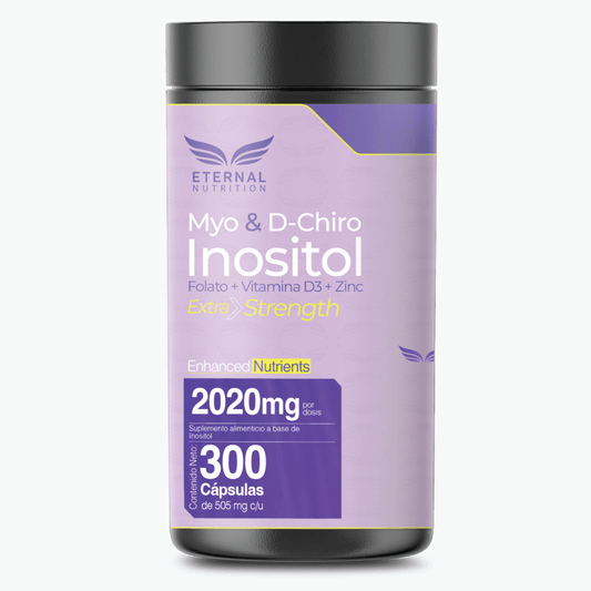 Myo - Inositol y D-Chiro Eternal Nutrition | Apoyo hormonal femenino | 300 Cápsulas