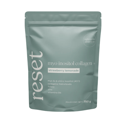 Myo inositol, D-chiro inositol, Colágeno Hidrolizado, Vitamina B9 (metilfolato), Zinc y Vitamina B6 | Myo Inositol Collagen Reset | 750 g
