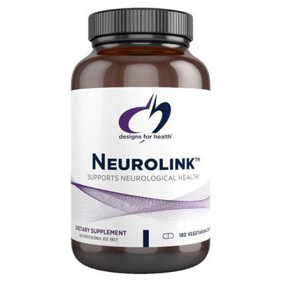 Vitamina B6, L-Tirosina, L-Glutamina, GABA y más Neurolink™ de  Designs for Health | Promueve la Función Cerebral y Cognitiva | 180 cápsulas vegetales