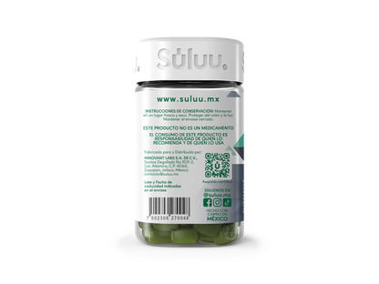 Extracto de Té Verde  Vitaminas y Minerales 4g Neuro Focus Nootrópico de Súluu | Promueve la función cognitiva, contribuyendo a la concentración y la memoria | 240g en 60 gomitas sabor Limón - Jengibre