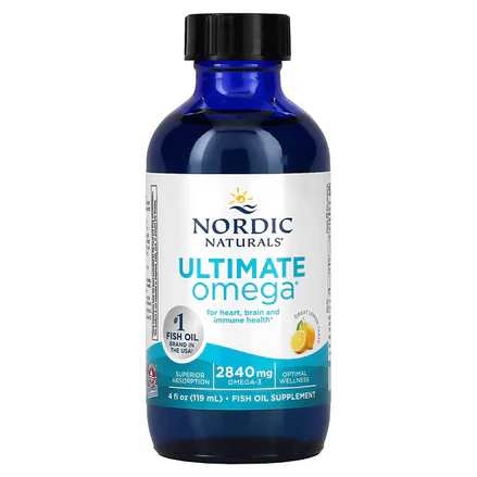 Omega 3 2840mg de Nordic Naturals | Apoyo de la función Cerebral, Ocular y Cardiovascular | 119ml sabor Limón