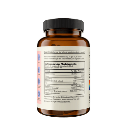 Myo & D-Chiro Inositol 40:1 para Equilibrio Hormonal | Nutravia | 90 Cápsulas