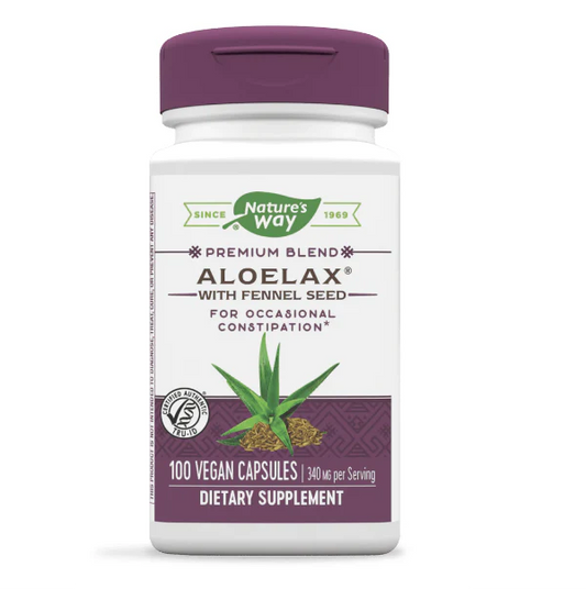 Mezcla de Aloe Vera, 340g de Nature's Way para el Bienestar Digestivo | 100 cápsulas veganas