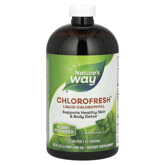 Clorofila Líquida 132mg de Nature's Way  | Sabor a menta natural - Fortalece el Sistema Inmune | 480ml