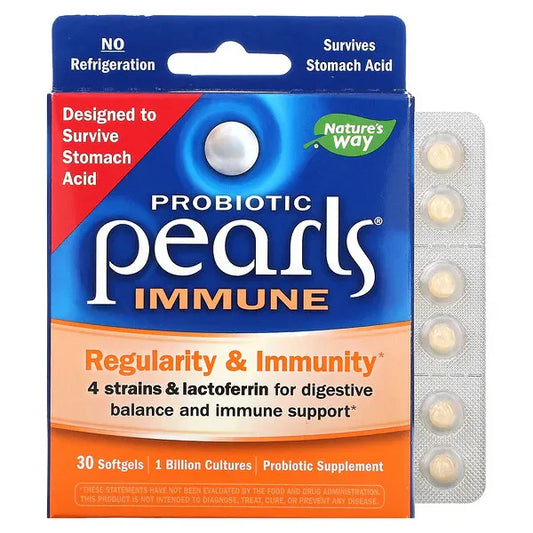 Perlas Probióticas Inmunitarias 7mg + Lactoferrina 10mg de Nature's Way | Contribuye a reforzar el sistema inmunológico | 30 cápsulas blandas