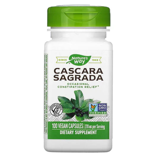 Cascara Sagrada 270mg de Nature's Way  para el Bienestar Digestivo y la Detoxificación | 100 cápsulas veganas