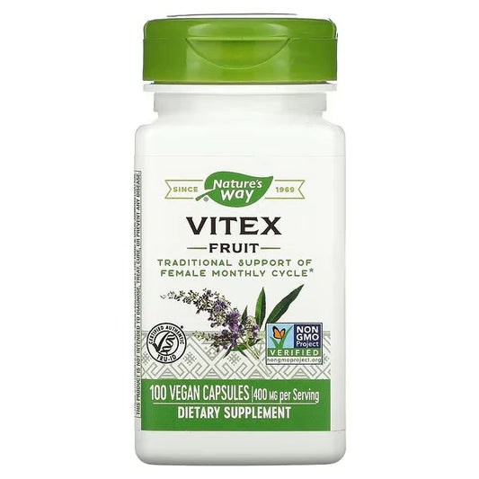 Fem V 400mg de Nature's Way | Apoyo para el bienestar del ciclo menstrual - Promueve el bienestar general | 100 y 320 cápsulas veganas