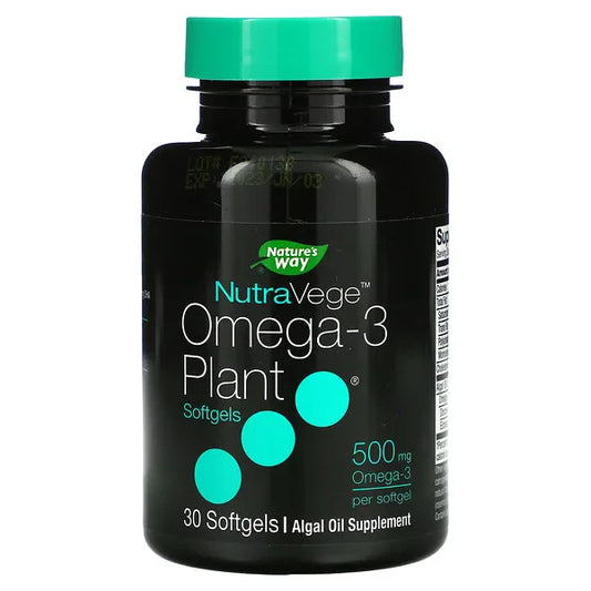 Omega-3, 500mg NutraVege de Nature's Way  | Apoyo de la función cardiovascular | 30 cápsulas blandas