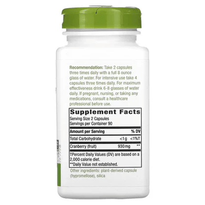 Fruta de Arándano 930mg de Nature's Way  | Ayuda a prevenir infecciones del tracto urinario  | 180 cápsulas veganas