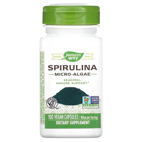 Micro Alga Espirulina 760mg de Nature's Way  | Apoyo del Sistema Inmunológico | 100 cápsulas veganas