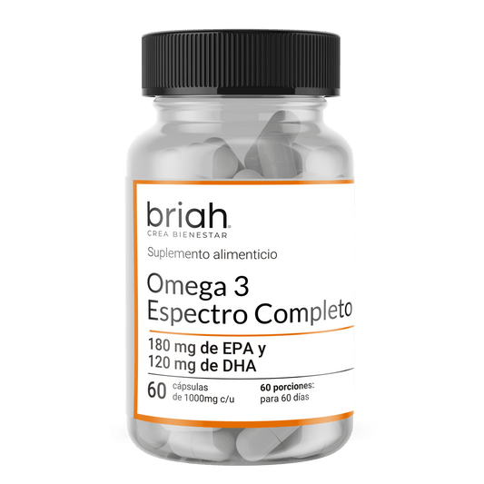 Omega 3 Espectro Completo de Briah | Función Cardiovascular y Cognitiva|  60 Cápsulas