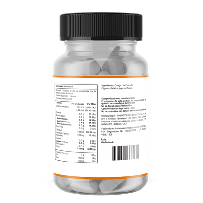 Omega 3 Espectro Completo de Briah | Función Cardiovascular y Cognitiva|  60 Cápsulas