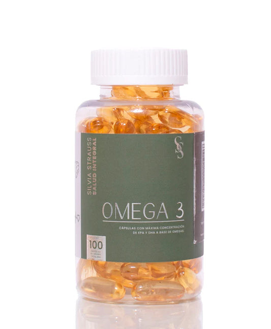 Omega 3 EPA - DHA + Vitamina E 1400mg de Silvia Strauss | Apoyo Cardiovascular, Ocular y Cerebral con propiedades antiinflamatorias | 100 cápsulas