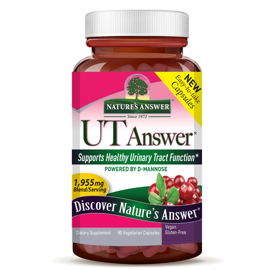 Extracto de Arándano, Ácido Caprílico, Uva Ursi 1955mg de Nature's Answer | Promueve la función del tracto urinario, previniendo las molestias urinarias recurrentes | 90 Cápsulas Vegetarianas