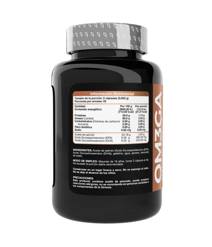 DUO: Omega 3 - Aceite de Salmón con EPA y DHA 1916g por cápsula de Vito | Apoyo de la función cerebral, cardiovascular, cutánea e inmunitaria | DUO 180 cápsulas