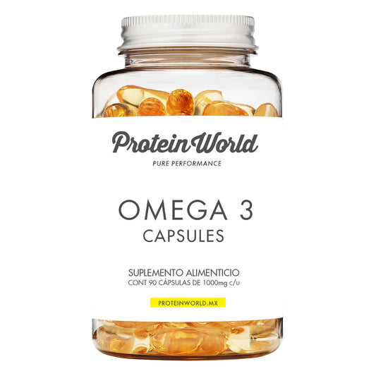 Omega 3 con EPA + DHA 1000mg de Protein World | Apoyo de la Función Cognitiva y Antiinflamatorio | 90 Cápsulas Blandas