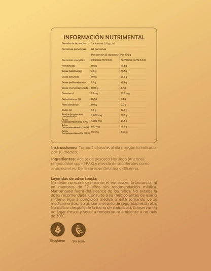 Omega 3 Strong de NutriADN | EPA y DHA alta pureza | 120 cápsulas